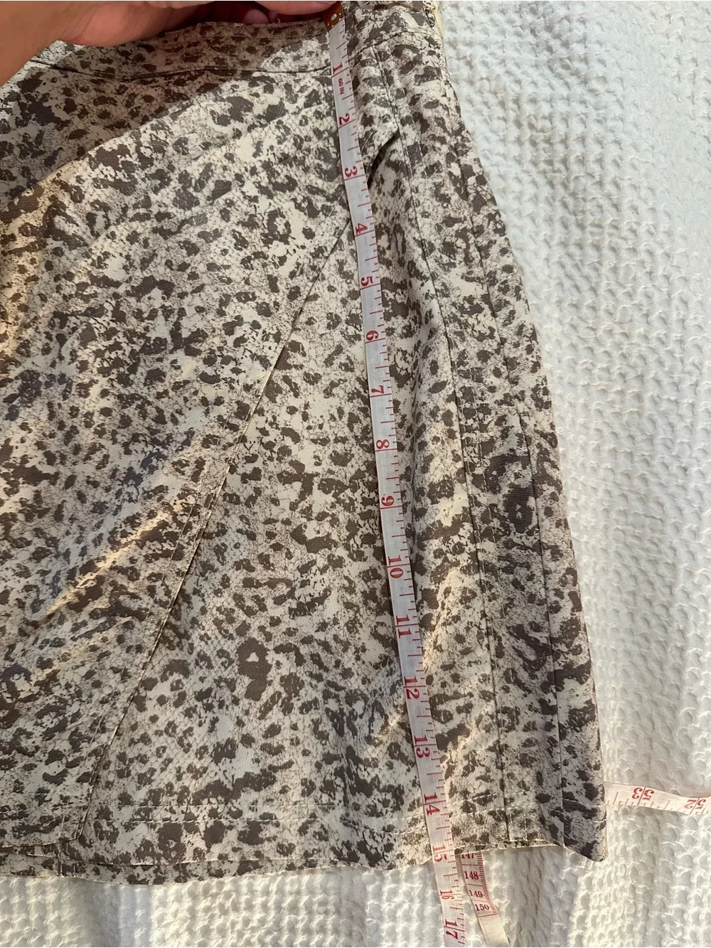 Free People Skirt Size 2 Fake Out Leopard Print Faux Leather Light Combo